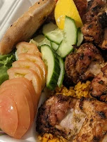 Spicy Chicken Plate with Baldo Rice and Salad